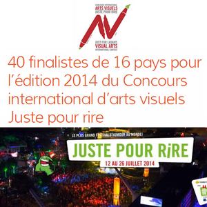 40 finalists from 16 countries for the International Contest of Visual Arts Just For Laughs-2014