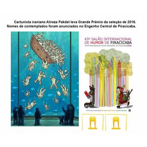 Alireza Pakdel takes Grand Prix of 43 ° Salon International of Humor - Piracicaba/ 2016