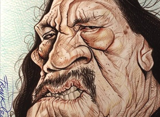 Danny Trejo, pencils on paper