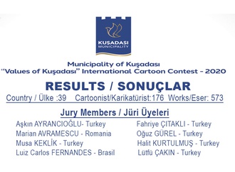 Result of "Values ​​of Kuşadası" International Cartoon Contest Turkey 2020