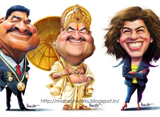 Gallery of  Caricatures by Mahesh Nambiar From India