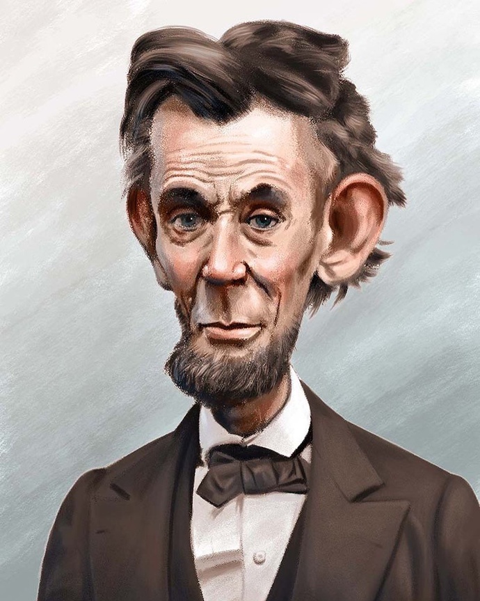 Abraham Lincoln | Peter Cassell - Irancartoon