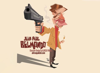 Alireza Pakdel has created Jean-Paul Belmondo's caricature