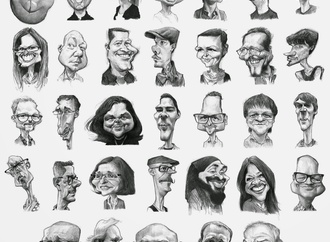 Gallery of Caricatures by Thierry Coquelet From  France