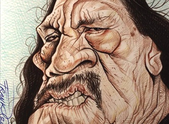 Danny Trejo, pencils on paper