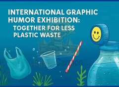 International Graphic Humor Fair Together for Less Plastic Waste.