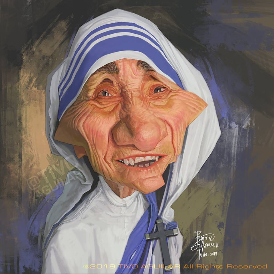 Mother Theresa Tivo Aguilar Philippines Irancartoon 