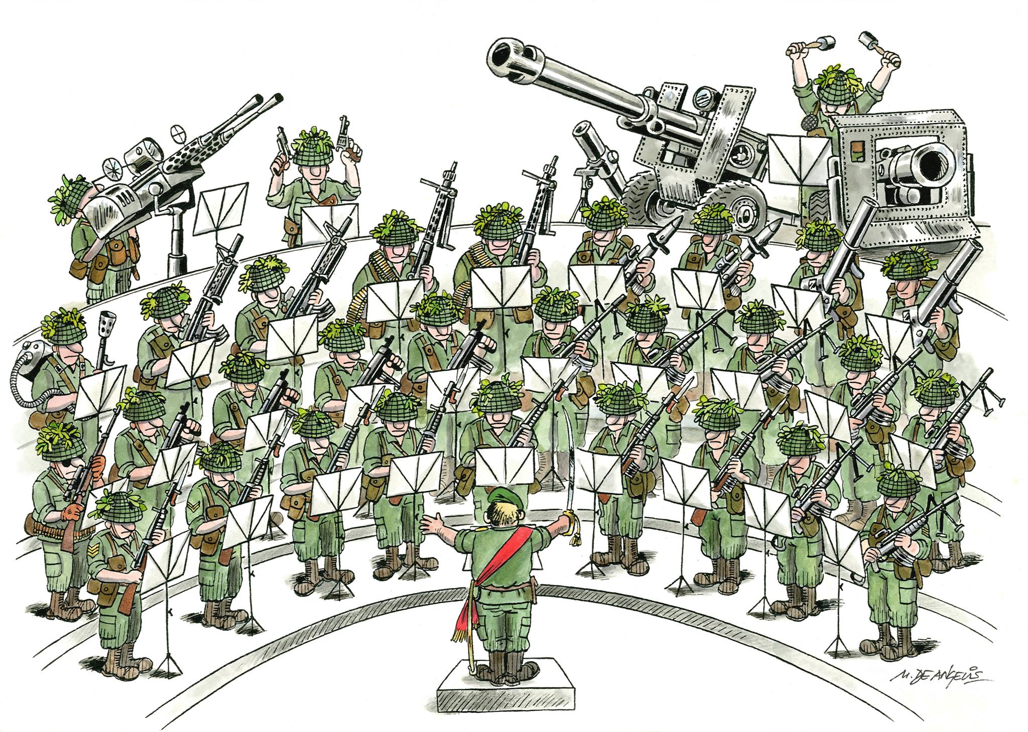 Военный оркестр карикатура