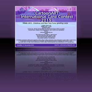 International "CartoonART" 2015 Card Contest/Deadline: 31 December 2014 