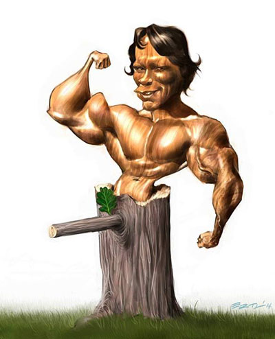Irancartoon | Arnold-Schwarzenegger By World Caricaturists-2014