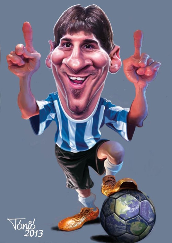 Irancartoon | Messi By Toth Antal Tonio/Best Caricature-2013 | Cartoon ...